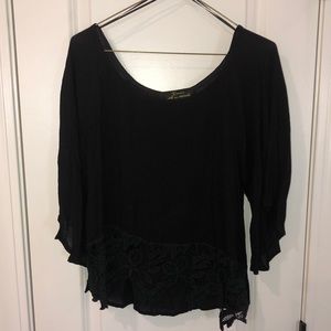 Black crochet top